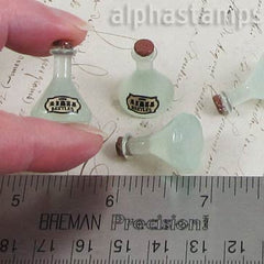 Aqua Resin Flask with Beetles Label