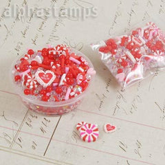 Be Mine Valentine Hearts Polymer Clay Slice Mix*
