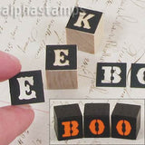 Black Halloween Cube Overlays - 5/8 Inch