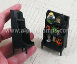 Black Resin 3-Tier Display