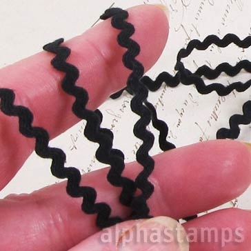 4mm Black Ric Rac Trim