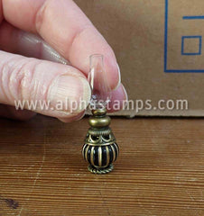 Black with Gold Stripes Lantern Beads