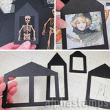 Black Chipboard Windows Set for Haunted Houses*