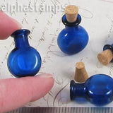 Round Cobalt Blue Vial with Cork