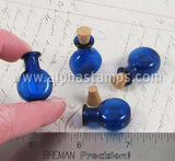 Round Cobalt Blue Vial with Cork