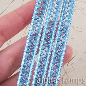 Light Blue Zig Zag Dresden Borders