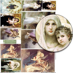Bouguereau #4 (Angels) Collage Sheet