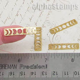 Brass Phases of the Moon Pendant or Header