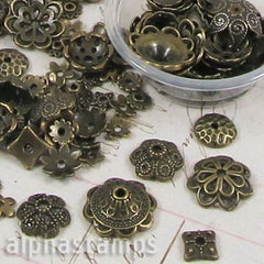 Mixed Size Bronze Bead Caps