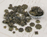 Mixed Size Bronze Bead Caps