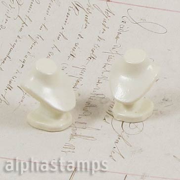 Cream Jewelry Display Bust