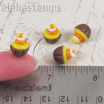 Tall Chocolate Cupcake with Candy Corn