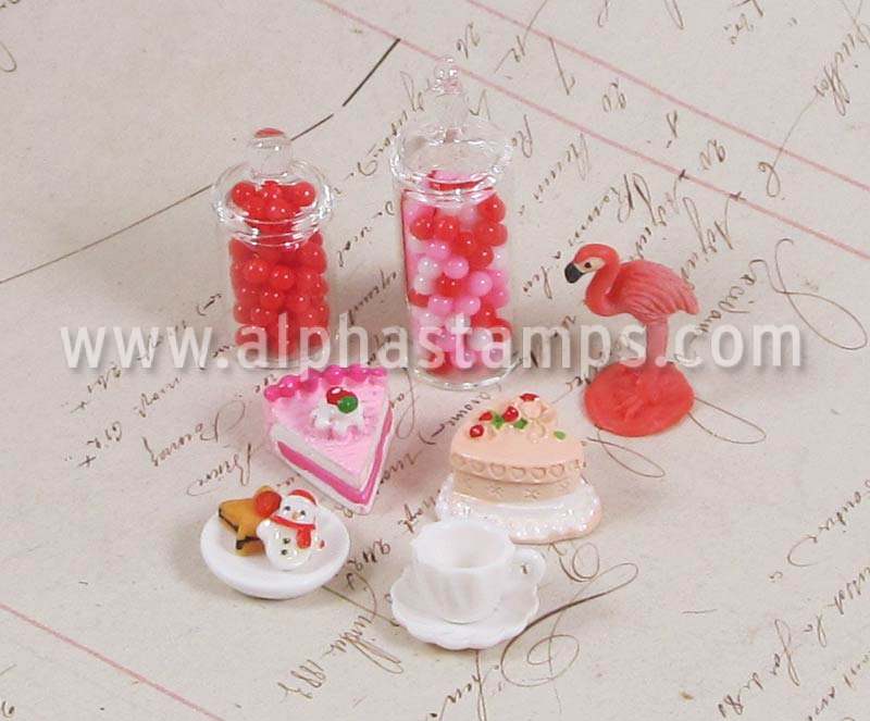 2cm Tall Glass Candy Jar with Lid Alpha Stamps