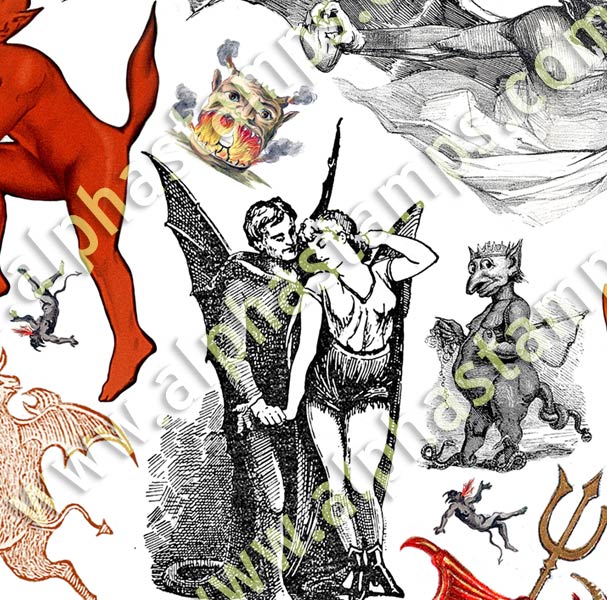 Cheeky Devils Collage Sheet | Alpha Stamps