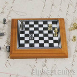 Miniature Oak Chess Board Set *