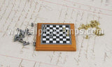 Miniature Oak Chess Board Set