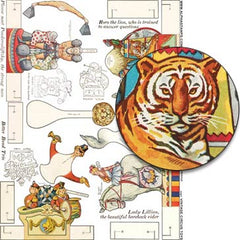Vintage Circus Toys Collage Sheet