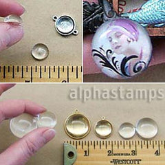 Clear Domed Acrylic Pebbles - Set of 3*