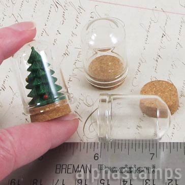 Short Glass Cloche with Cork Base