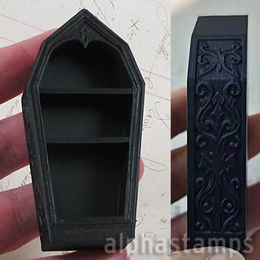 3 Inch Black Gothic Bookcase