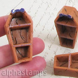 Tiny Resin Coffin Bookcase
