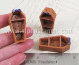 Tiny Resin Coffin Bookcase