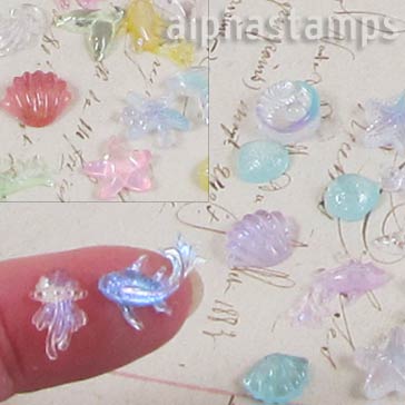 Tiny Colorful Resin Sea Creatures Mix