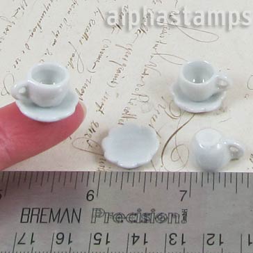 White Ceramic Tea Cup & Saucer Set