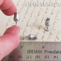 Tall Curvy Metal Goblet