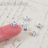 Tiny White Dice - Set of 6