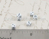 Tiny White Dice - Set of 6