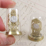 Mini Gold Mantle Clock in Dome