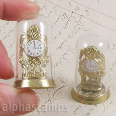 Mini Gold Mantle Clock in Dome*