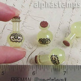 Green Resin Flask with Dragon Scales Label