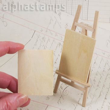 Miniature Easel with Blank Canvases