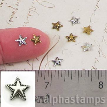 6mm Embossed Stars