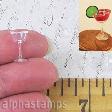 Miniature Cocktail Glasses w Stems