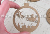 Flying Sleigh Ornament Layers