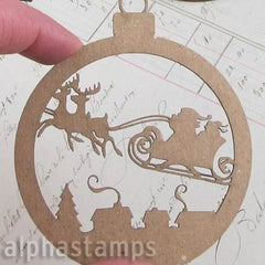 Flying Sleigh Ornament Layers