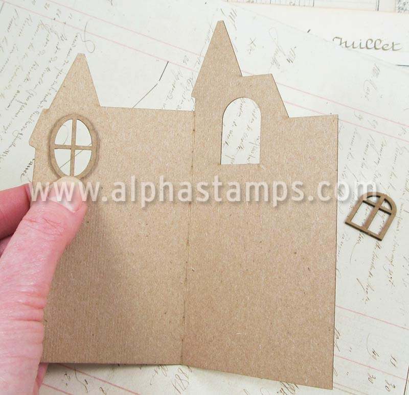 Folding Haunted House Card | Alpha Stamps