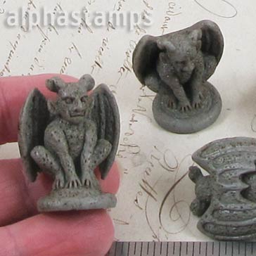 Mini Resin Gargoyle on Stand