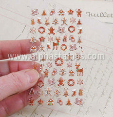 Gingerbread Tiny Christmas Stickers