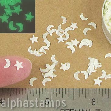 Glow in the Dark Moon & Star Slice Mix*