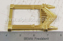 3D Gold Resin Gothic Arch Window