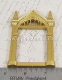 3D Gold Resin Gothic Arch Window