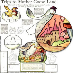 Goosey, Goosey Gander Paper Toy Collage Sheet