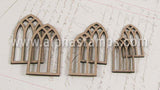 Set of 6 Gothic Windows with 3 Panes