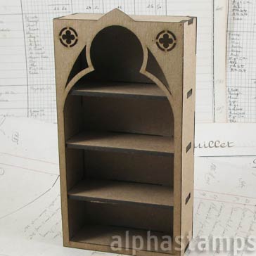 Short Bookcase with Gothic Facade