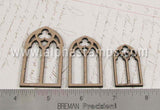 Set of 6 Trifoil Gothic Windows