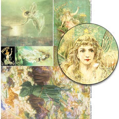 Green Fairies Collage Sheet